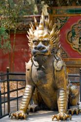 Qing-era guardian lion, Forbidden City, Beijing, China | Obraz na stenu