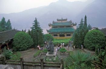 Temple of Quyuan, Three Gorges, Yangtze River, China | Obraz na stenu