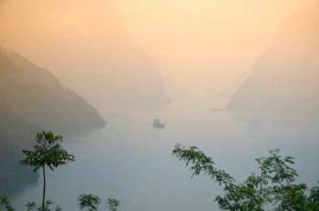 Sunset View of Xiling Gorge, Three Gorges, Yangtze River, China | Obraz na stenu