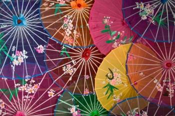 Colorful Silk Umbrellas, China | Obraz na stenu