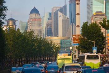 Freeway during rush hour, Shanghai, China | Obraz na stenu