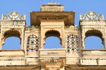 Architectual detail on City Palace, Udaipur, Rajasthan, India | Obraz na stenu