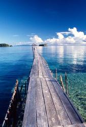 Wooden Jetty Extending off Kadidiri Island, Togian Islands, Sulawesi | Obraz na stenu