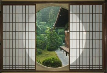 Tea House Window, Sesshuji Temple, Kyoto, Japan | Obraz na stenu