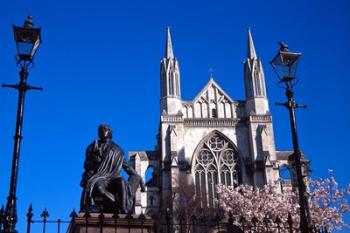 St Pauls Cathedral and Robert Burns Statue, Octagon, Dunedin, New Zealand | Obraz na stenu