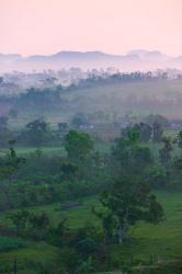 Limestone hill, farmland, Vinales Valley, UNESCO World Heritage site, Cuba | Obraz na stenu