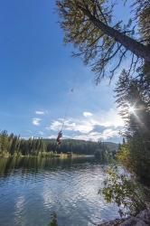 Rope swinging at Champion Lakes Provincial Park, BC, Canada | Obraz na stenu