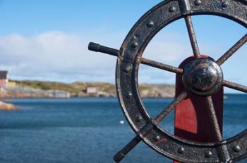 Harbor and Boat Wheel | Obraz na stenu