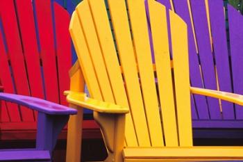 Colorful Adirondack Chairs | Obraz na stenu