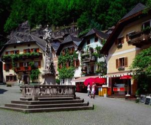 Village of Hallstatt, Salzkammergut, Austria | Obraz na stenu