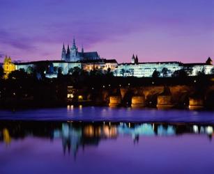 Hradcany Palace and Vltava River | Obraz na stenu