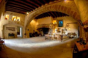 Medieval Kitchen of Chateau de Pierreclos | Obraz na stenu