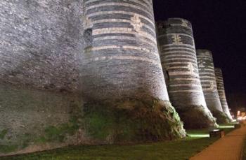 Chateau d'Angers Castle at Night | Obraz na stenu