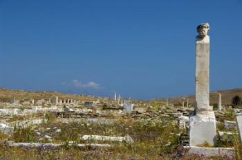 Greece, Cyclades, Delos Ancient Architecture | Obraz na stenu