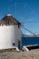 Greece, Cyclades, Mykonos, Hora Historic Cycladic style Windmill | Obraz na stenu