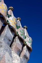 Gaudi Chimney Sturctures, Casa Batllo, Barcelona, Catalonia, Spain | Obraz na stenu