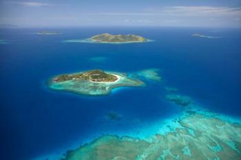 Matamanoa Island and coral reef, Mamanuca Islands, Fiji | Obraz na stenu