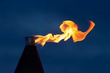 Flame on kerosene lantern, Crusoe's Retreat, Coral Coast, Viti Levu, Fiji | Obraz na stenu