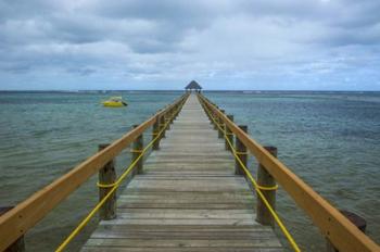 Long wooden pier, Coral Coast, Fiji, South Pacific | Obraz na stenu