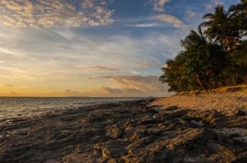 Late afternoon light on a beach on Beachcomber island, Mamanucas Islands, Fiji, South Pacific | Obraz na stenu