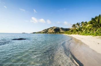 White sandy beach, Oarsman Bay, Yasawa, Fiji | Obraz na stenu