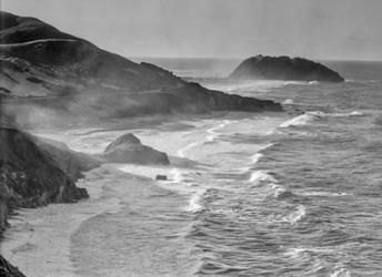 Little Sur Coast, California (BW) | Obraz na stenu