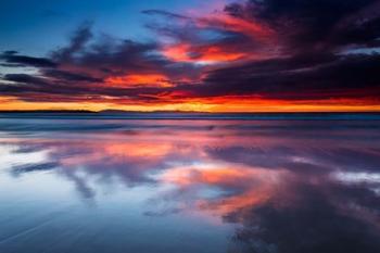 Sunset Over The Channel Islands From Ventura State Beach | Obraz na stenu