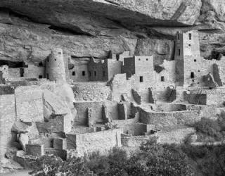 Cliff Palace, Mesa Verde, Colorado (BW) | Obraz na stenu