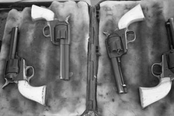 Guns On Display For A Cowboy Mounted Shooting Competition | Obraz na stenu