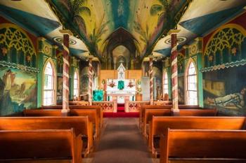 Interior Of St Benedict's Painted Church, Hawaii | Obraz na stenu