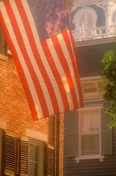 Massachusetts, Nantucket Island, US flag | Obraz na stenu