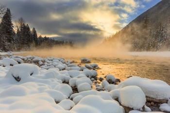 Winter Sunrise Over The Flathead River, Montana | Obraz na stenu