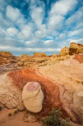 Early Morning Clouds And Colorful Rock Formations, Nevada | Obraz na stenu