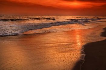 Sunset Reflections Off Clouds And Ocean Shore, Cape May NJ | Obraz na stenu