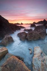 Soft Sunset And Incoming Tide At Harris Beach State Park, Oregon | Obraz na stenu