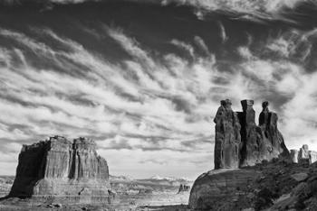 Three Gossips, Arches National Park, Utah (BW) | Obraz na stenu