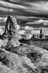 Turret Arch And The La Sal Mountainsm Utah (BW) | Obraz na stenu