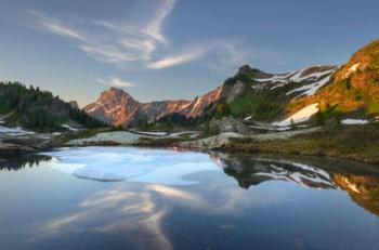 Partially Thawed Tarn, Yellow Aster Butte Basin, North Cascades, Washington State | Obraz na stenu