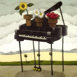 Piano & Posies I | Obraz na stenu