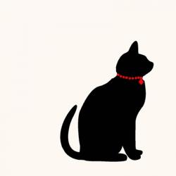Cat with Red Necklace | Obraz na stenu