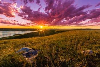 Sunset Over Lake Oahe | Obraz na stenu