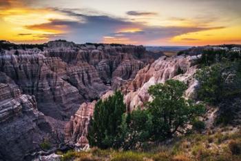 Sunset Over Badland Valley | Obraz na stenu