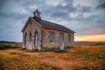 Stormy Morning at the Lower Fox Creek Schoolhouse | Obraz na stenu