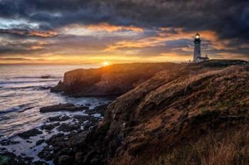 Sunset at Yaquina Head Lighthouse | Obraz na stenu