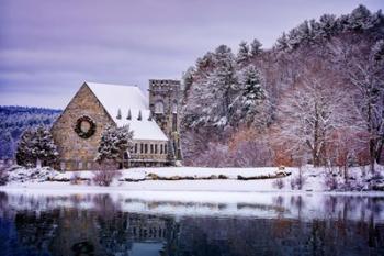 Winter at the Old Stone Church | Obraz na stenu