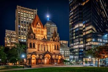 Trinity Church at Night | Obraz na stenu