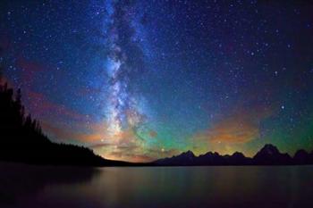 Milky Way Tetons Jackson Lake | Obraz na stenu