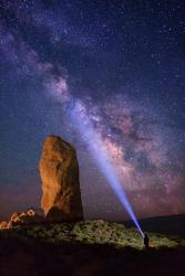 Milky Way behind Chimney Rock | Obraz na stenu