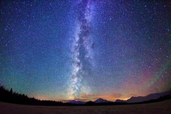 Milky Way Tetons Fisheye | Obraz na stenu