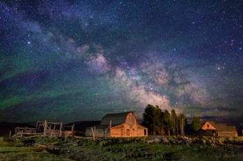 Stars over John Moulton Homestead | Obraz na stenu